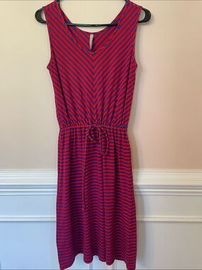Hanna Andersson cotton Sleeveless Striped Drawstring Waist Dress size S